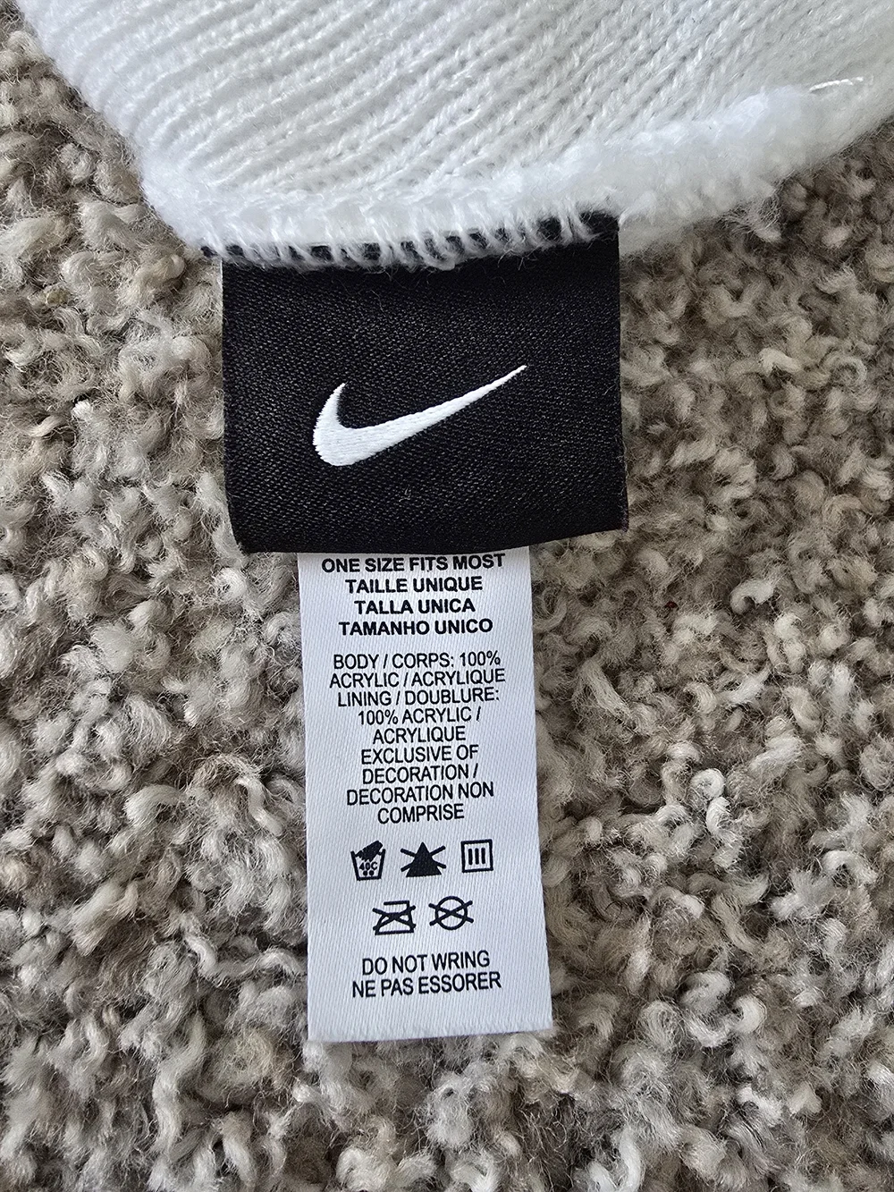 KC Current Official Nike Solid Beanie Hat White One Size Fits Most Winter Cap
